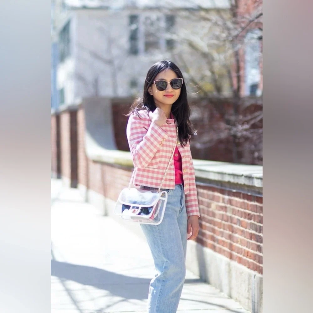 J.Crew Louisa Lady Jacket in Gingham Terry Tweed - Size 4 - Picture 3 of 11